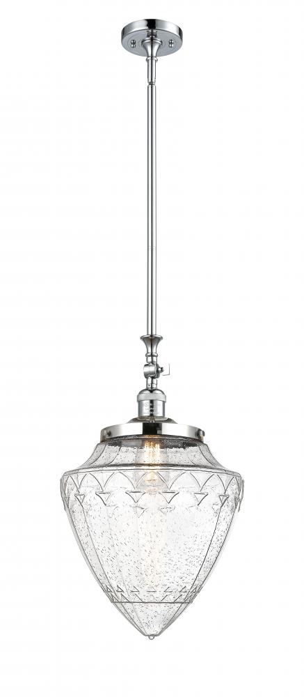 Bullet - 1 Light - 12 inch - Polished Chrome - Stem Hung - Mini Pendant