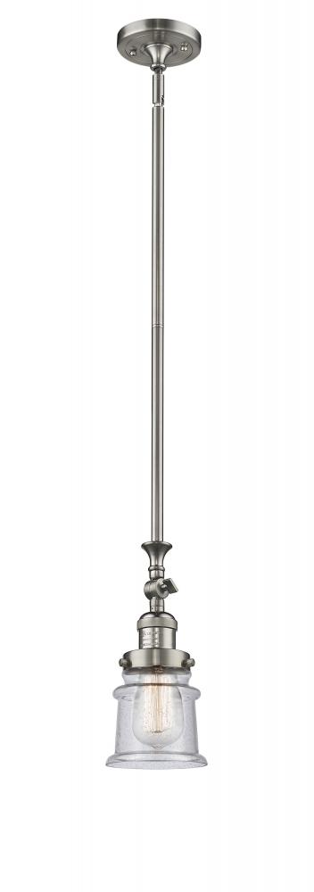 Canton - 1 Light - 5 inch - Brushed Satin Nickel - Stem Hung - Mini Pendant