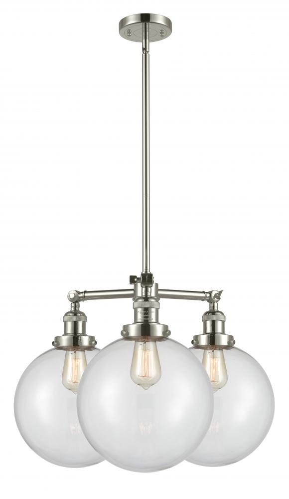 Beacon - 3 Light - 24 inch - Polished Nickel - Stem Hung - Chandelier