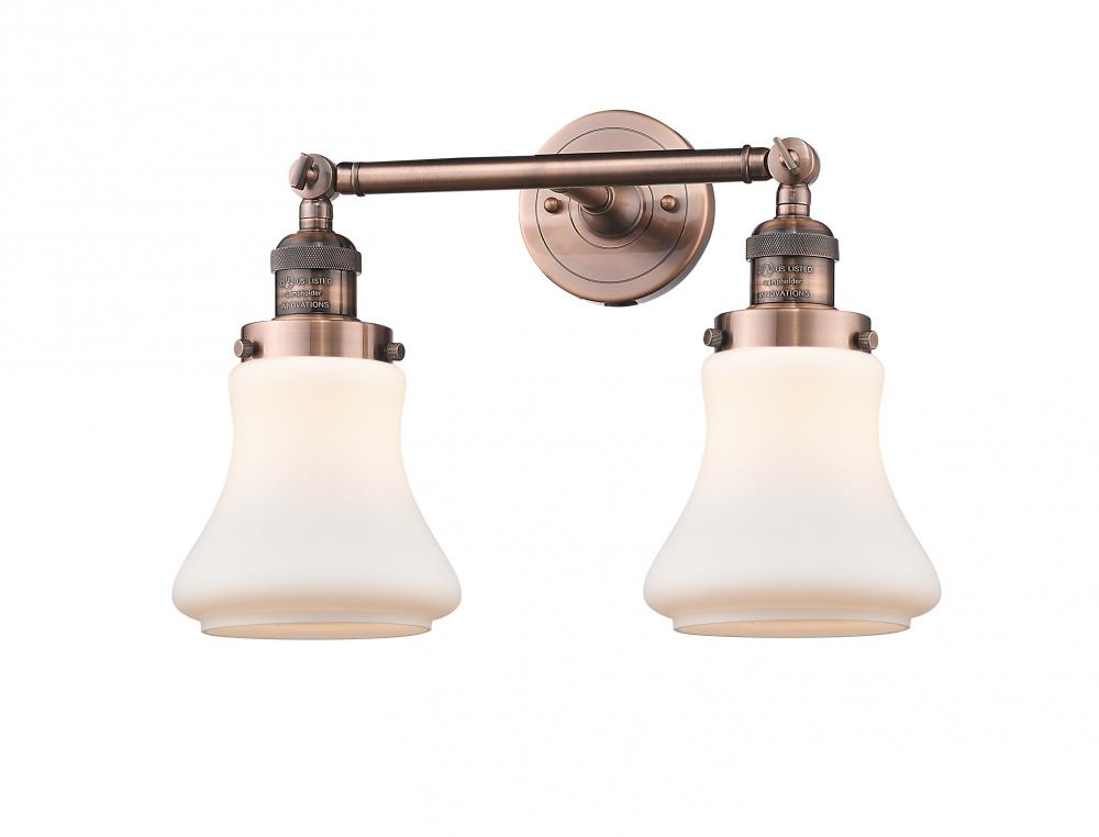 Bellmont - 2 Light - 17 inch - Antique Copper - Bath Vanity Light