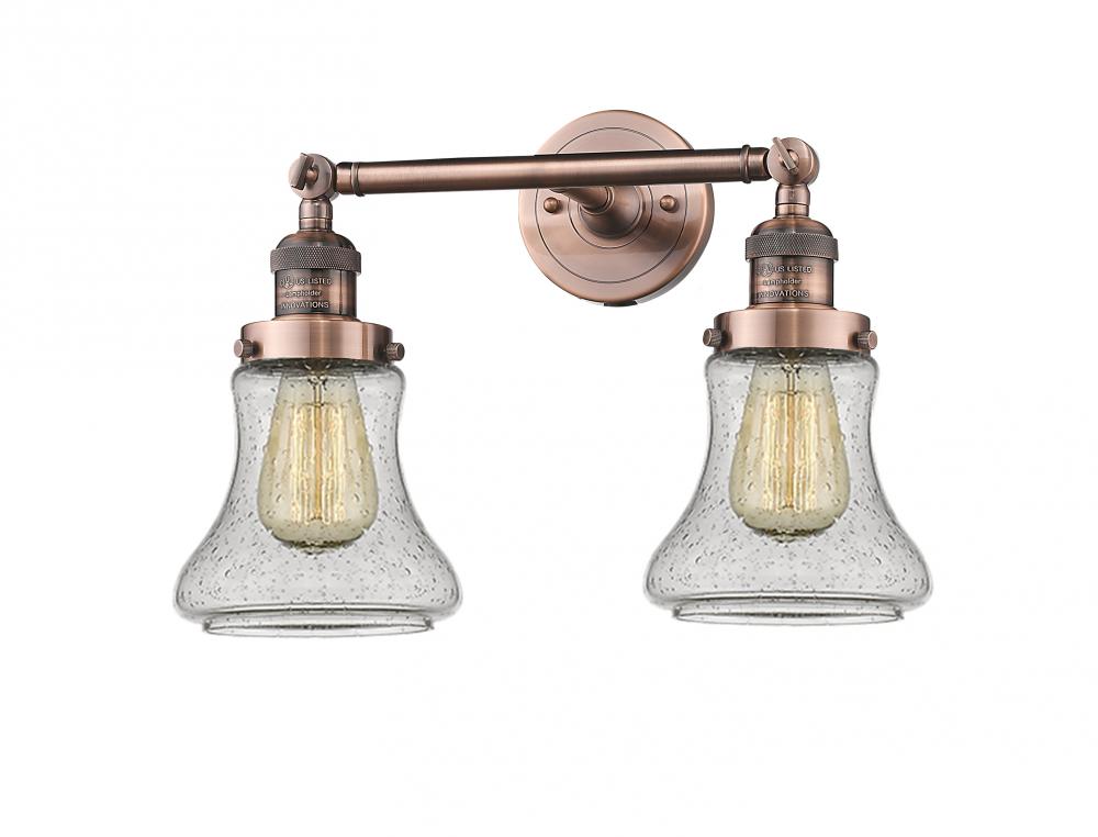 Bellmont - 2 Light - 17 inch - Antique Copper - Bath Vanity Light