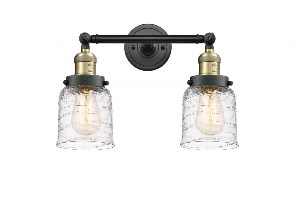 Bell - 2 Light - 16 inch - Black Antique Brass - Bath Vanity Light