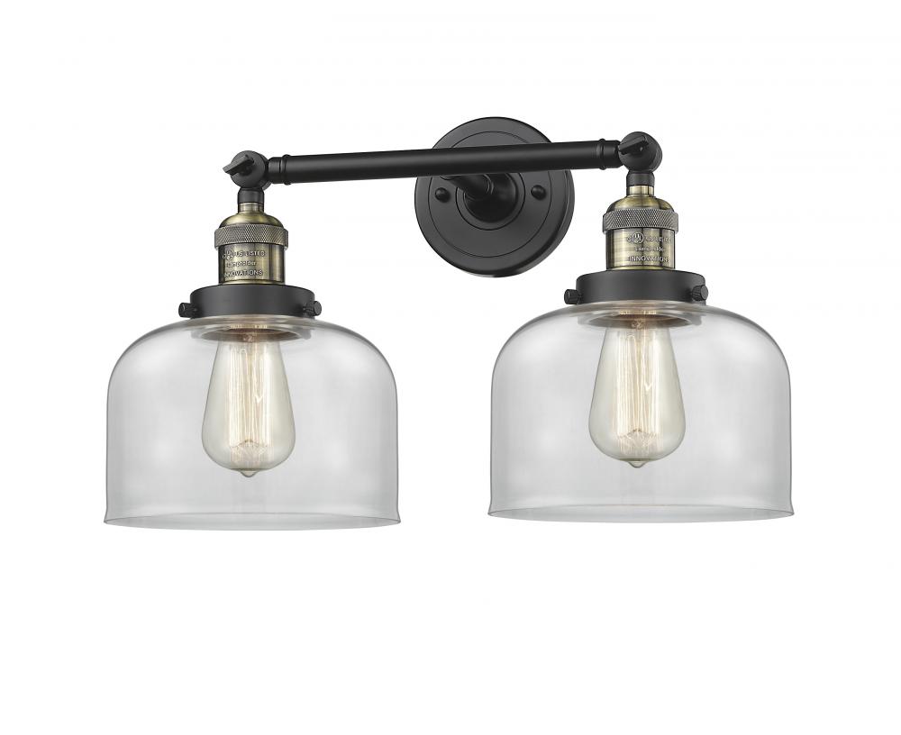 Bell - 2 Light - 19 inch - Black Antique Brass - Bath Vanity Light