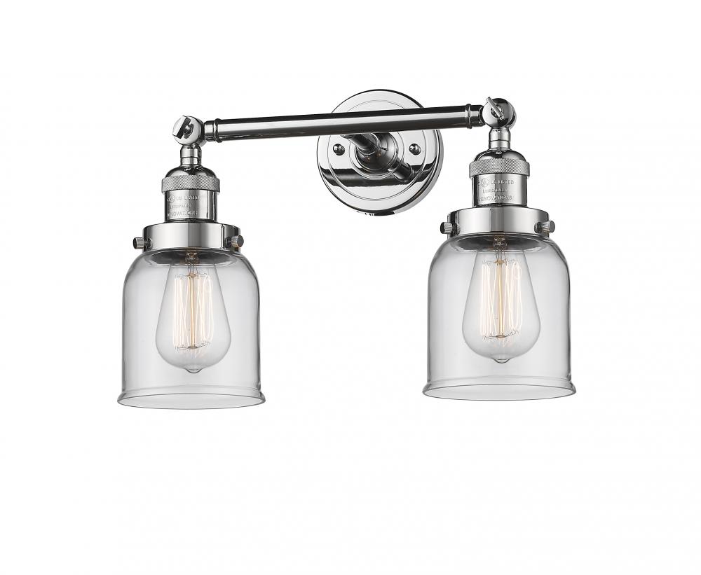 Bell - 2 Light - 16 inch - Polished Chrome - Bath Vanity Light