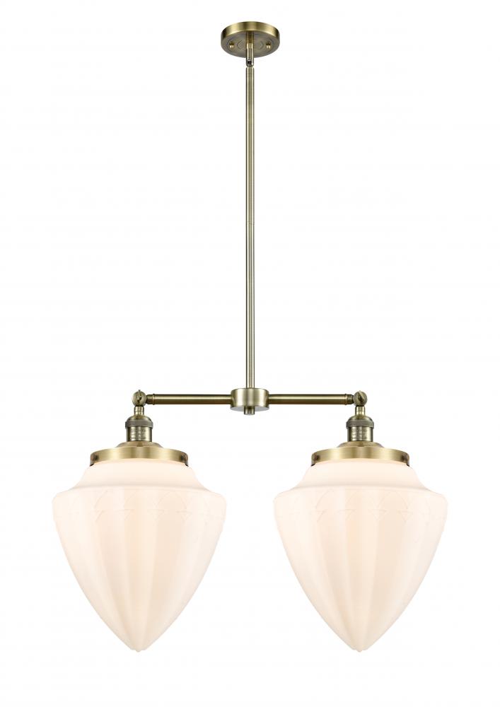 Bullet - 2 Light - 24 inch - Antique Brass - Stem Hung - Island Light