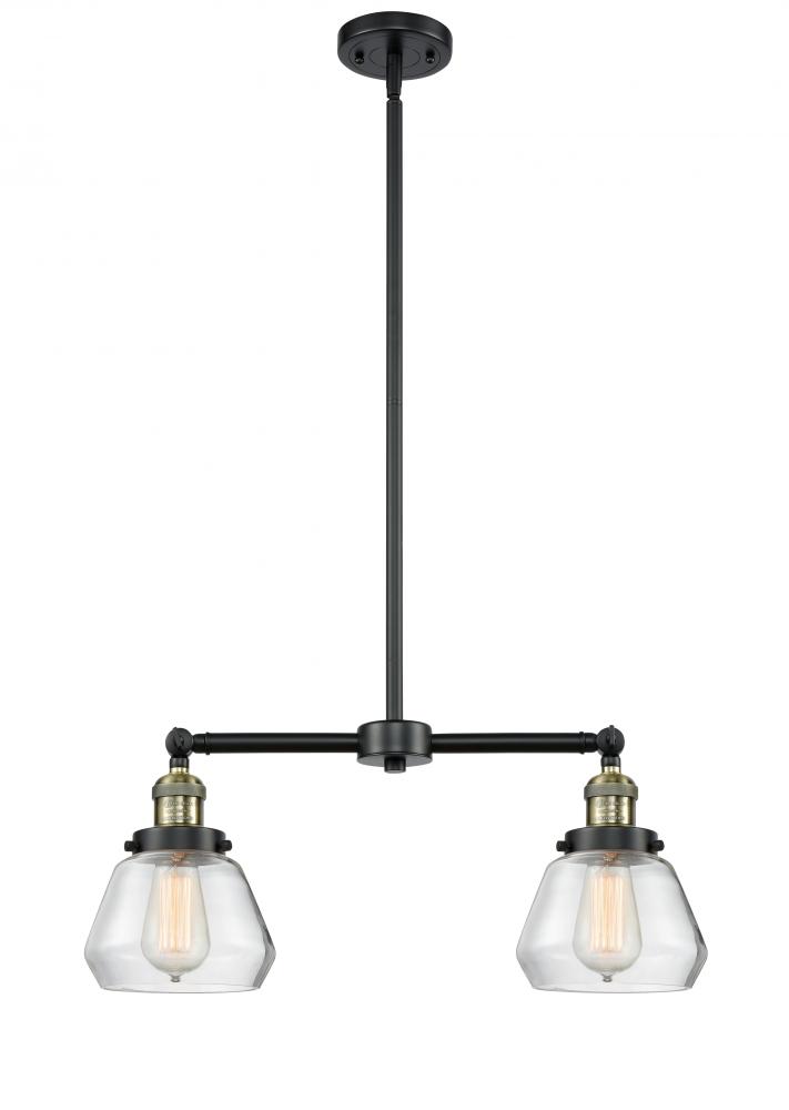 Fulton - 2 Light - 21 inch - Black Antique Brass - Stem Hung - Island Light