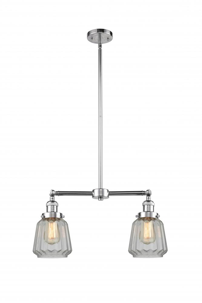 Chatham - 2 Light - 21 inch - Polished Chrome - Stem Hung - Island Light