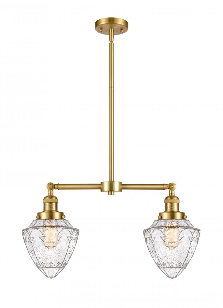 Bullet - 2 Light - 24 inch - Satin Gold - Stem Hung - Island Light