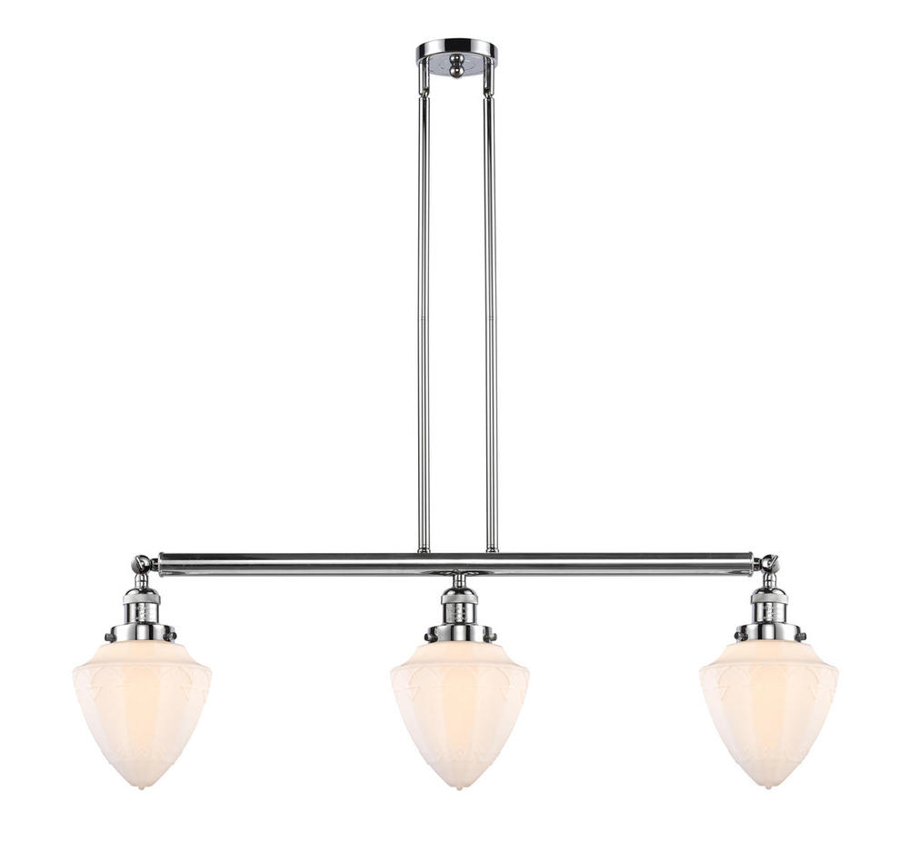 Bullet - 3 Light - 38 inch - Polished Chrome - Stem Hung - Island Light