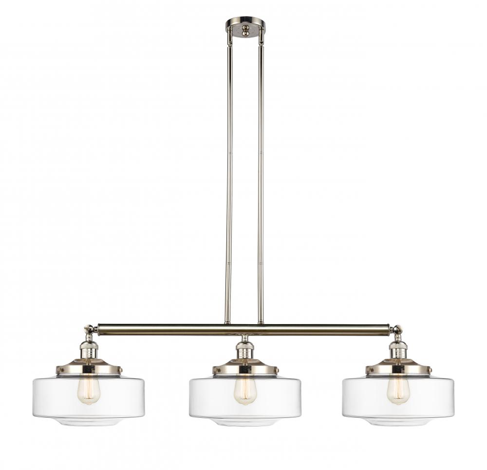 Bridgeton - 3 Light - 44 inch - Polished Nickel - Stem Hung - Island Light