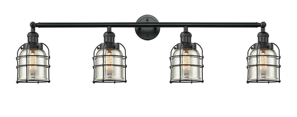 Bell Cage - 4 Light - 43 inch - Matte Black - Bath Vanity Light