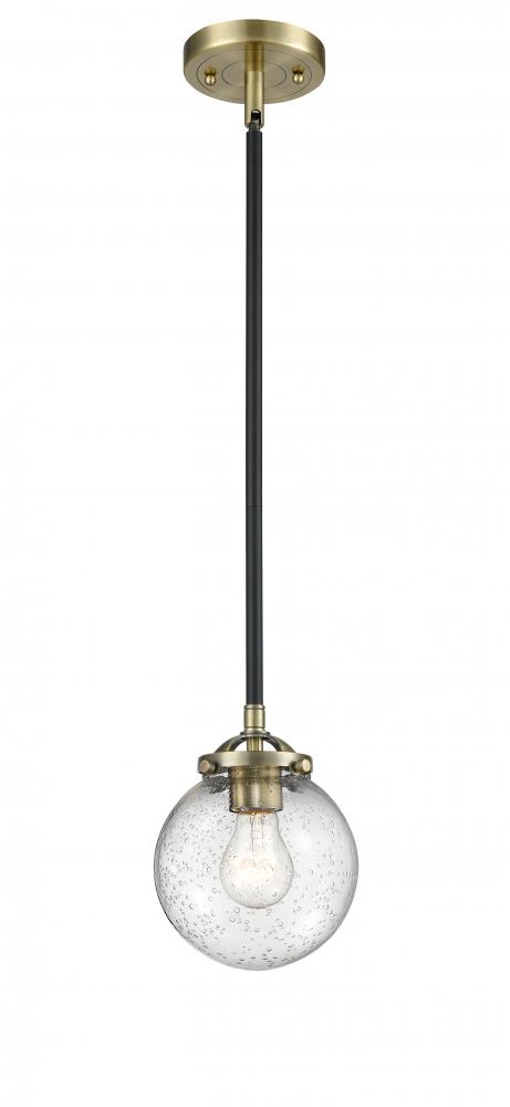 Beacon - 1 Light - 6 inch - Black Antique Brass - Cord hung - Mini Pendant