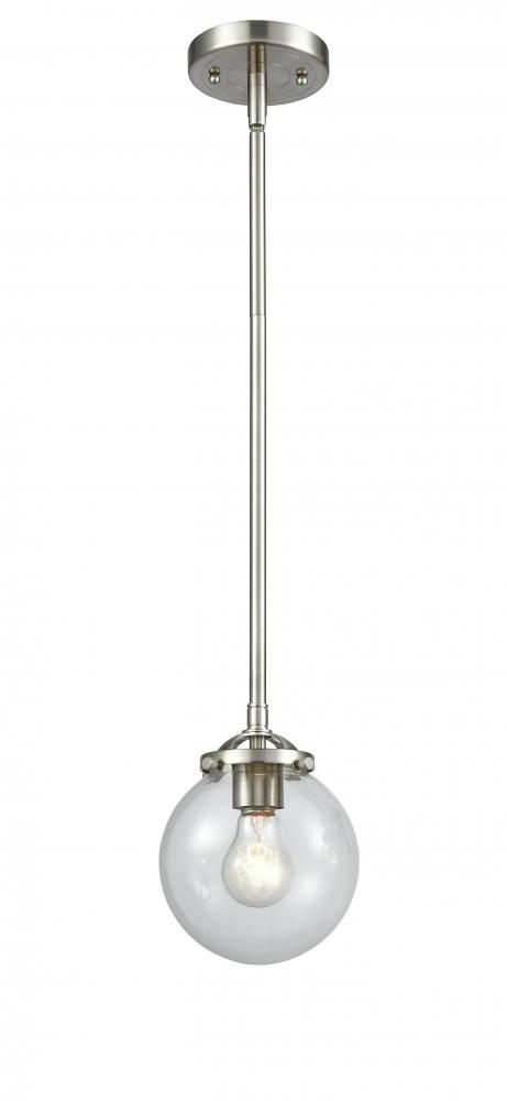 Beacon - 1 Light - 6 inch - Brushed Satin Nickel - Cord hung - Mini Pendant