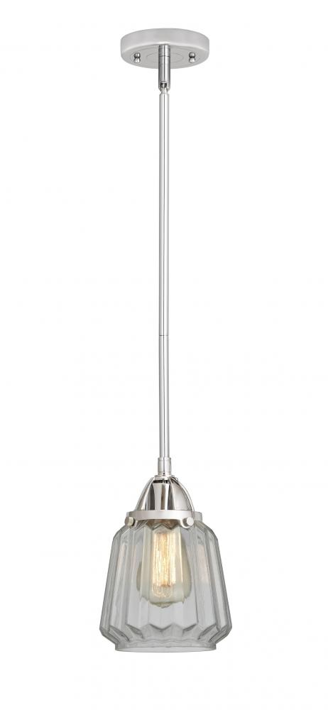 Chatham - 1 Light - 7 inch - Polished Chrome - Cord hung - Mini Pendant