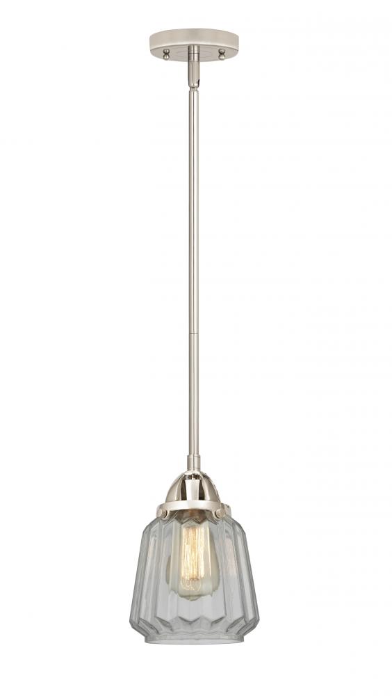 Chatham - 1 Light - 7 inch - Polished Nickel - Cord hung - Mini Pendant