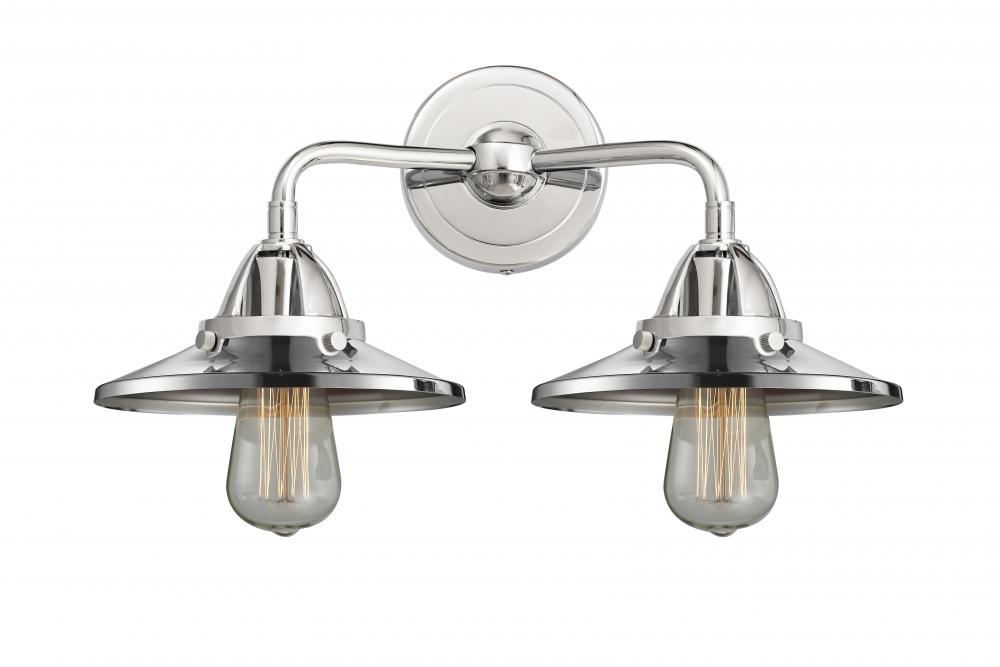 Railroad - 2 Light - 16 inch - Polished Chrome - Bath Vanity Light