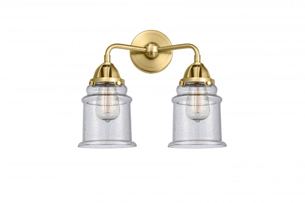 Canton - 2 Light - 14 inch - Satin Gold - Bath Vanity Light