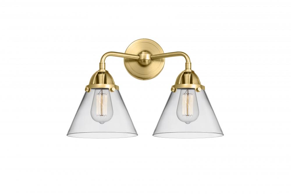 Cone - 2 Light - 16 inch - Satin Gold - Bath Vanity Light