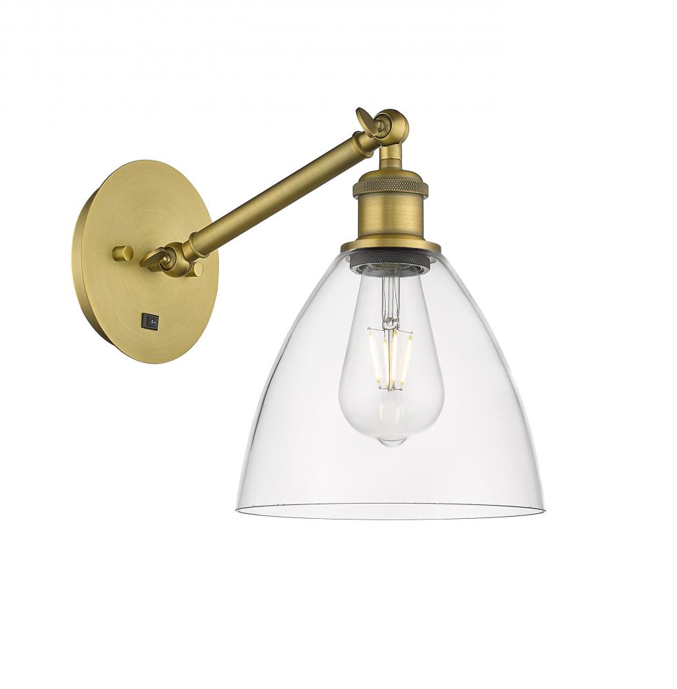 Bristol - 1 Light - 8 inch - Brushed Brass - Sconce