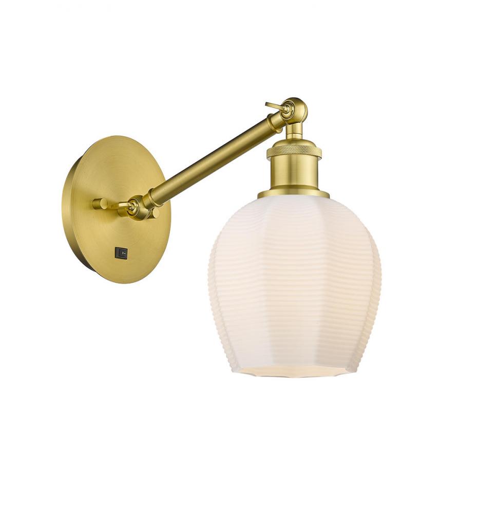 Norfolk - 1 Light - 6 inch - Satin Gold - Sconce