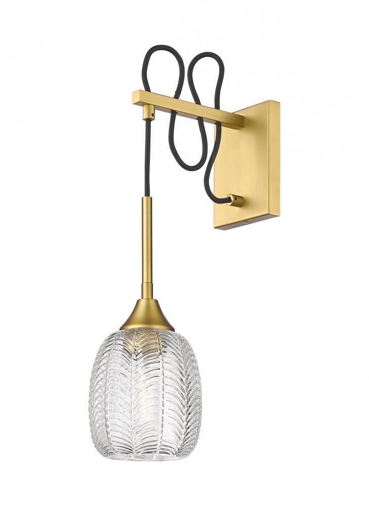 Berkshire - 1 Light - 6 inch - Brushed Brass - Sconce