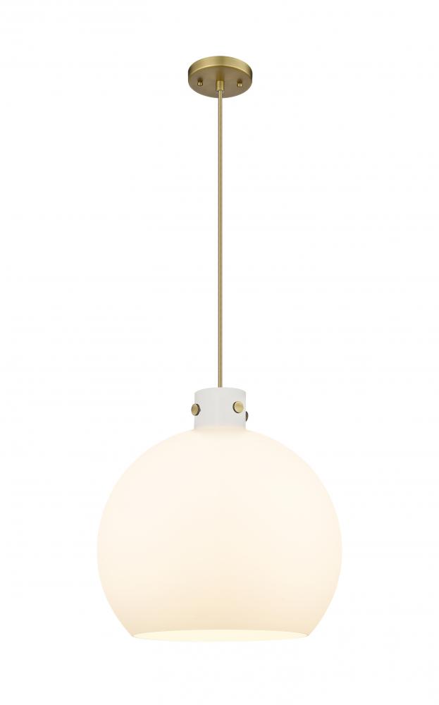 Newton Sphere - 1 Light - 18 inch - Brushed Brass - Cord hung - Pendant