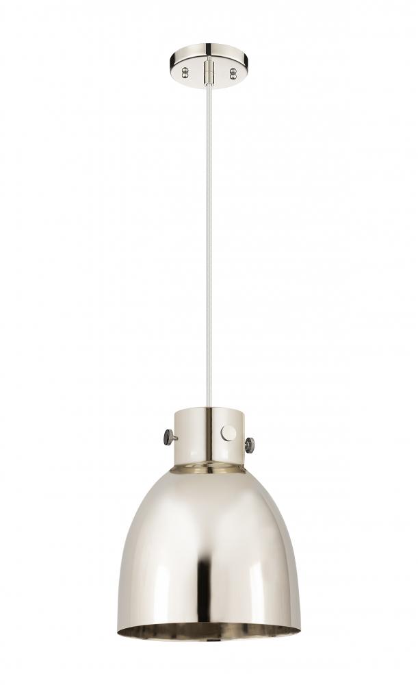 Newton Sphere - 1 Light - 10 inch - Polished Nickel - Cord hung - Pendant