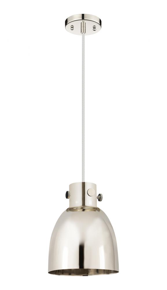 Newton Sphere - 1 Light - 8 inch - Polished Nickel - Cord hung - Pendant