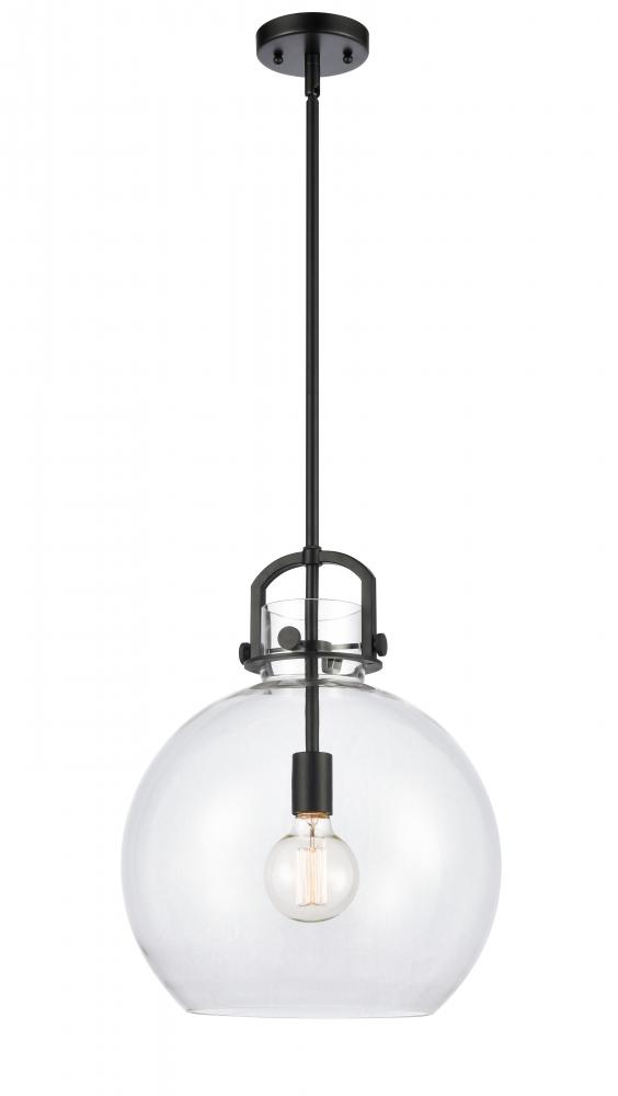 Newton Sphere - 1 Light - 14 inch - Matte Black - Cord hung - Pendant