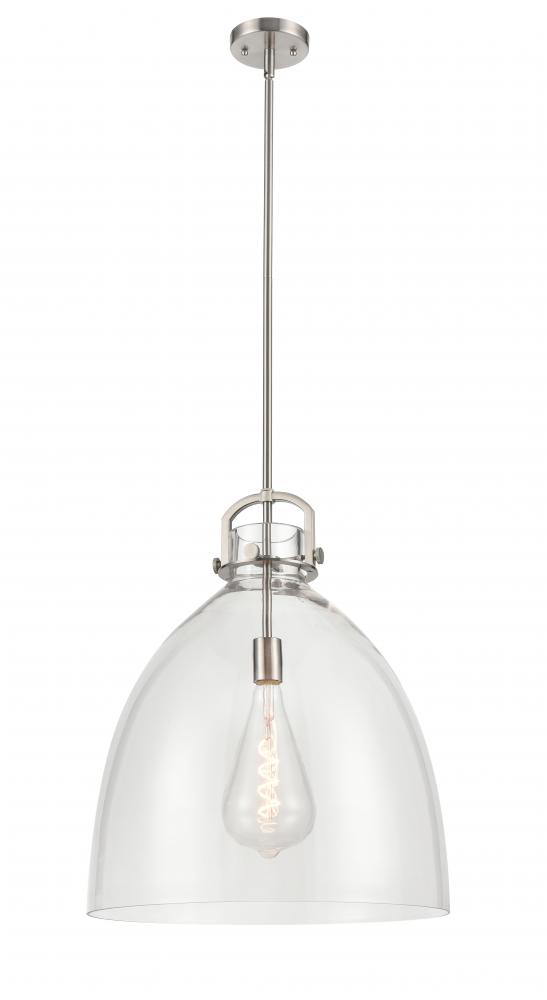 Newton Bell - 1 Light - 18 inch - Satin Nickel - Pendant