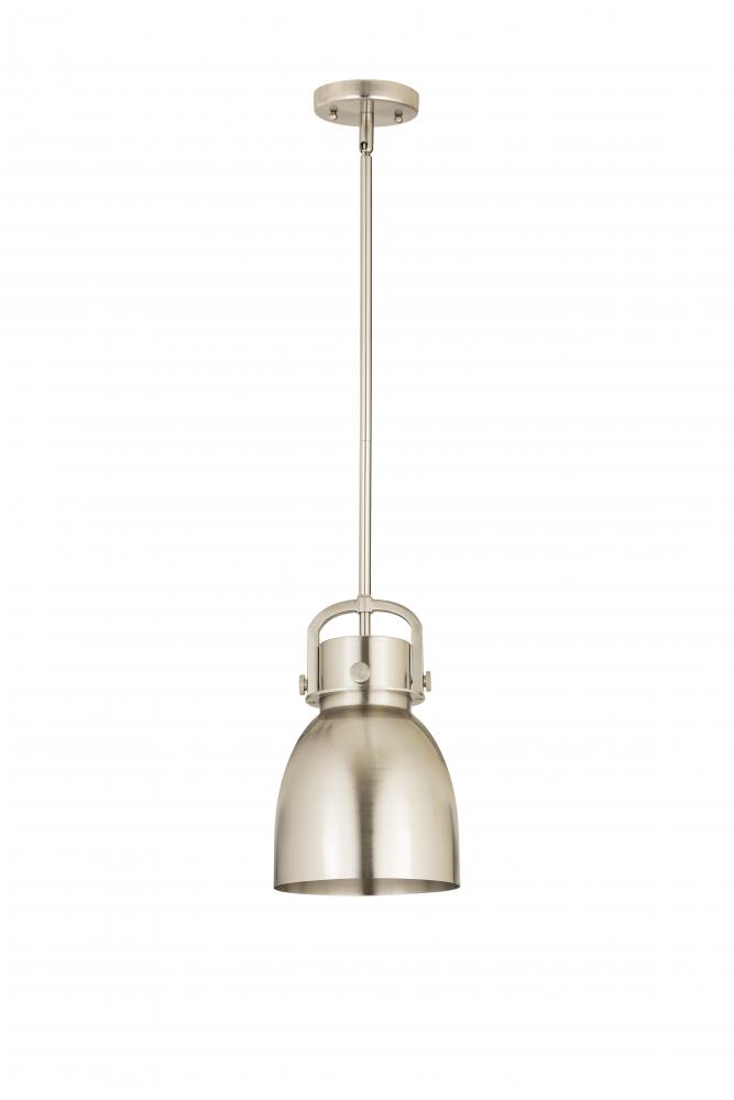 Newton Sphere - 1 Light - 8 inch - Satin Nickel - Mini Pendant