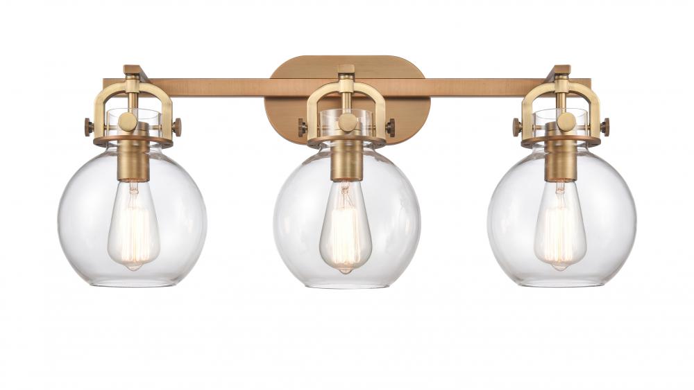 Newton Sphere - 3 Light - 27 inch - Polished Nickel - Bath Vanity Light