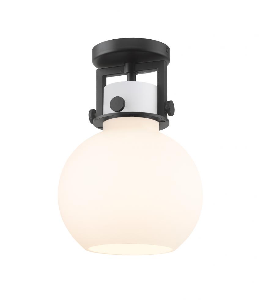 Newton Sphere - 1 Light - 8 inch - Matte Black - Flush Mount