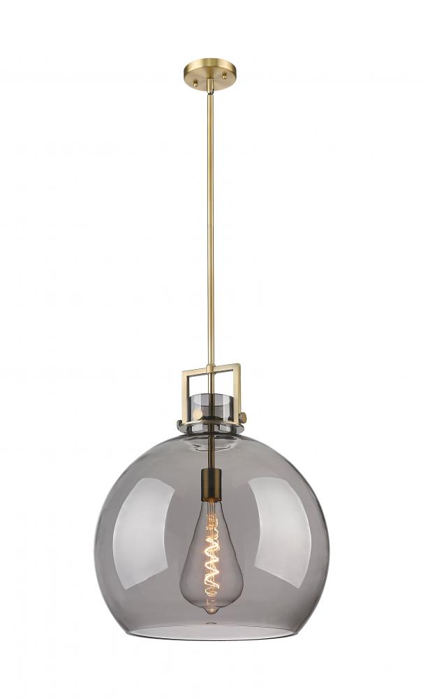 Newton Sphere - 1 Light - 18 inch - Brushed Brass - Pendant