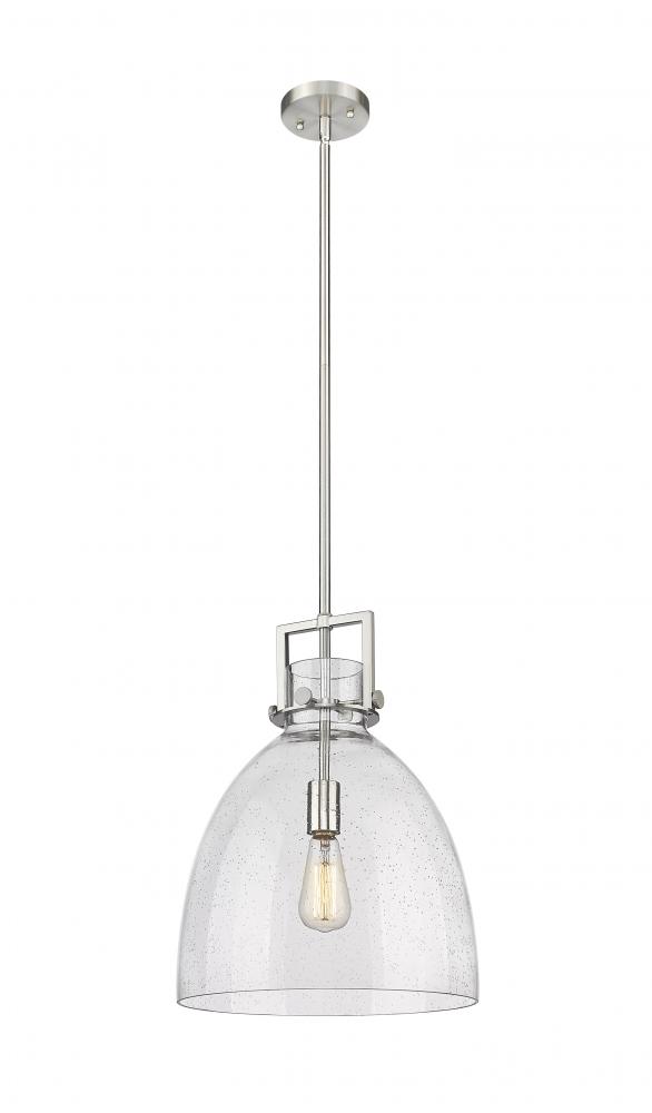 Newton Bell - 1 Light - 14 inch - Satin Nickel - Pendant