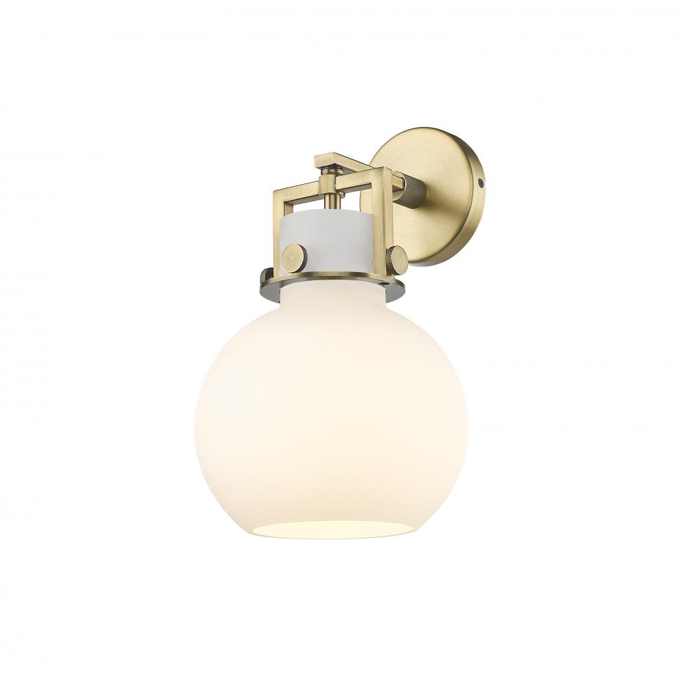 Newton Sphere - 1 Light - 8 inch - Brushed Brass - Sconce