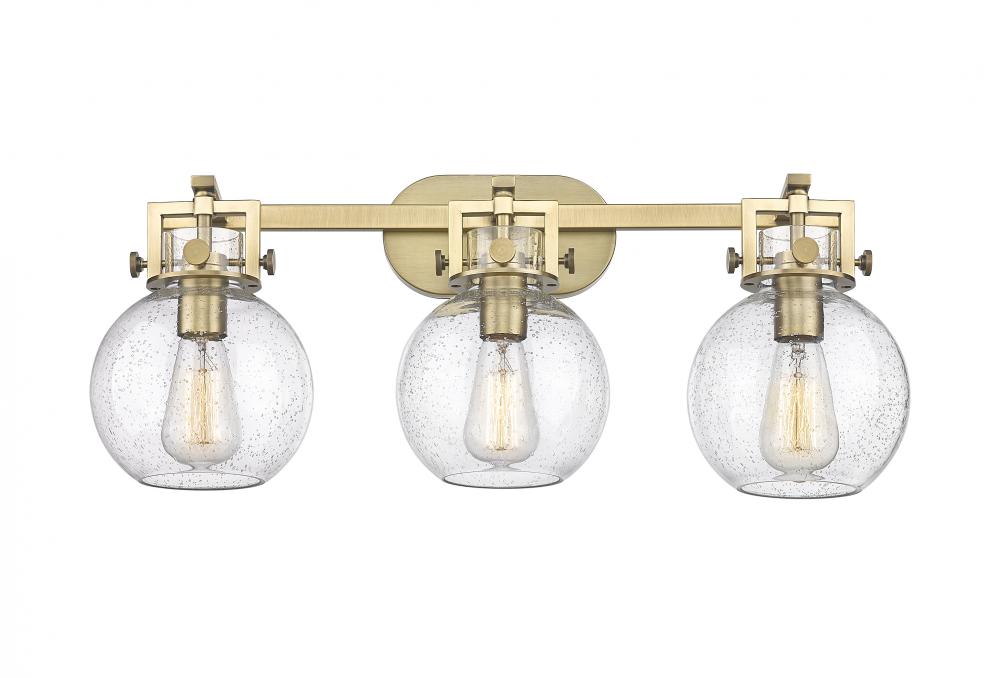 Newton Sphere - 3 Light - 27 inch - Satin Nickel - Bath Vanity Light