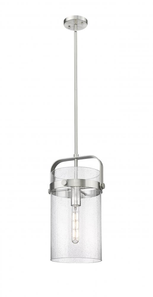 Pilaster - 1 Light - 8 inch Glass - Satin Nickel - Pendant