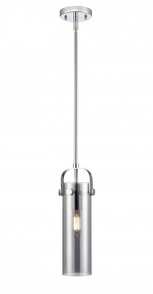 Pilaster II Cylinder - 1 Light - 12 inch Long Glass - Polished Chrome - Pendant