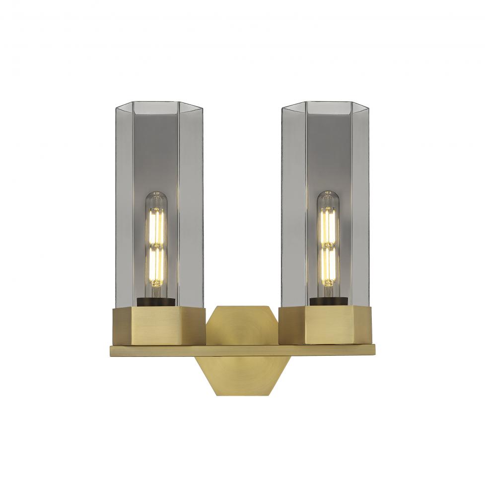 Claverack - 2 Light - 13 inch - Brushed Brass - Bath Vanity Light