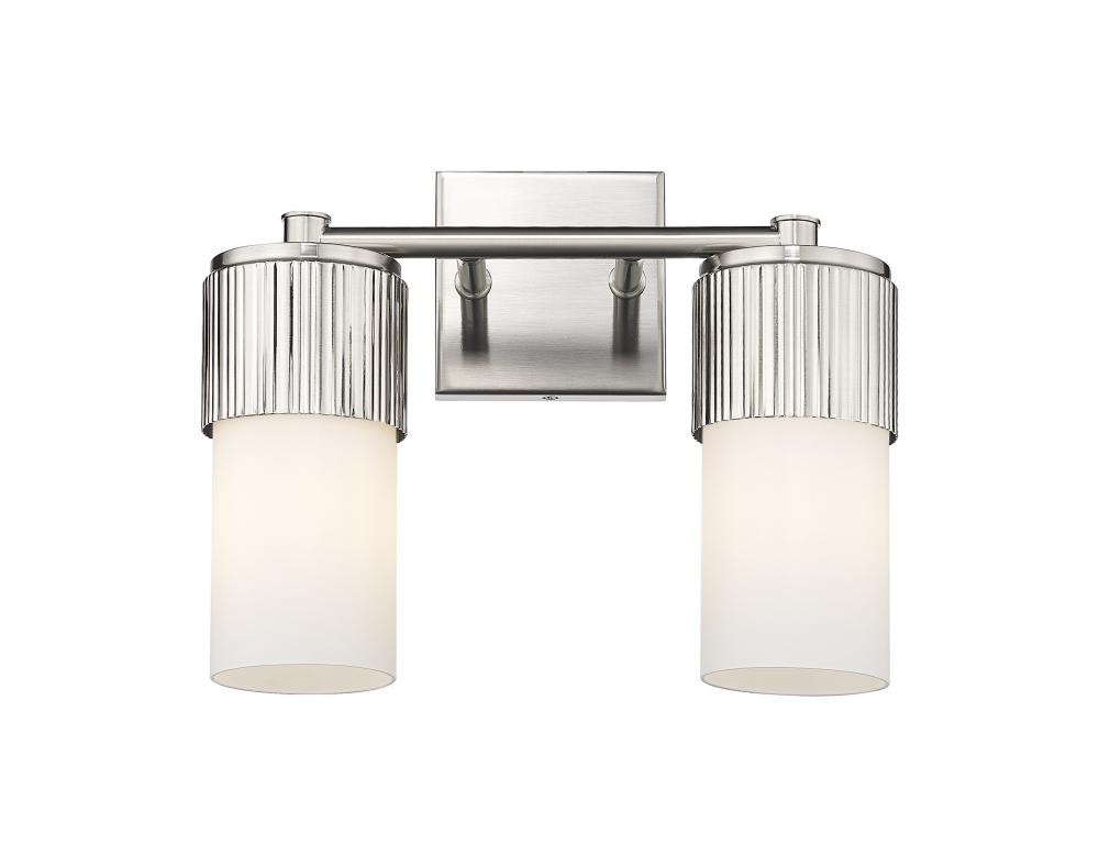 Bolivar - 2 Light - 14 inch - Satin Nickel - Bath Vanity Light