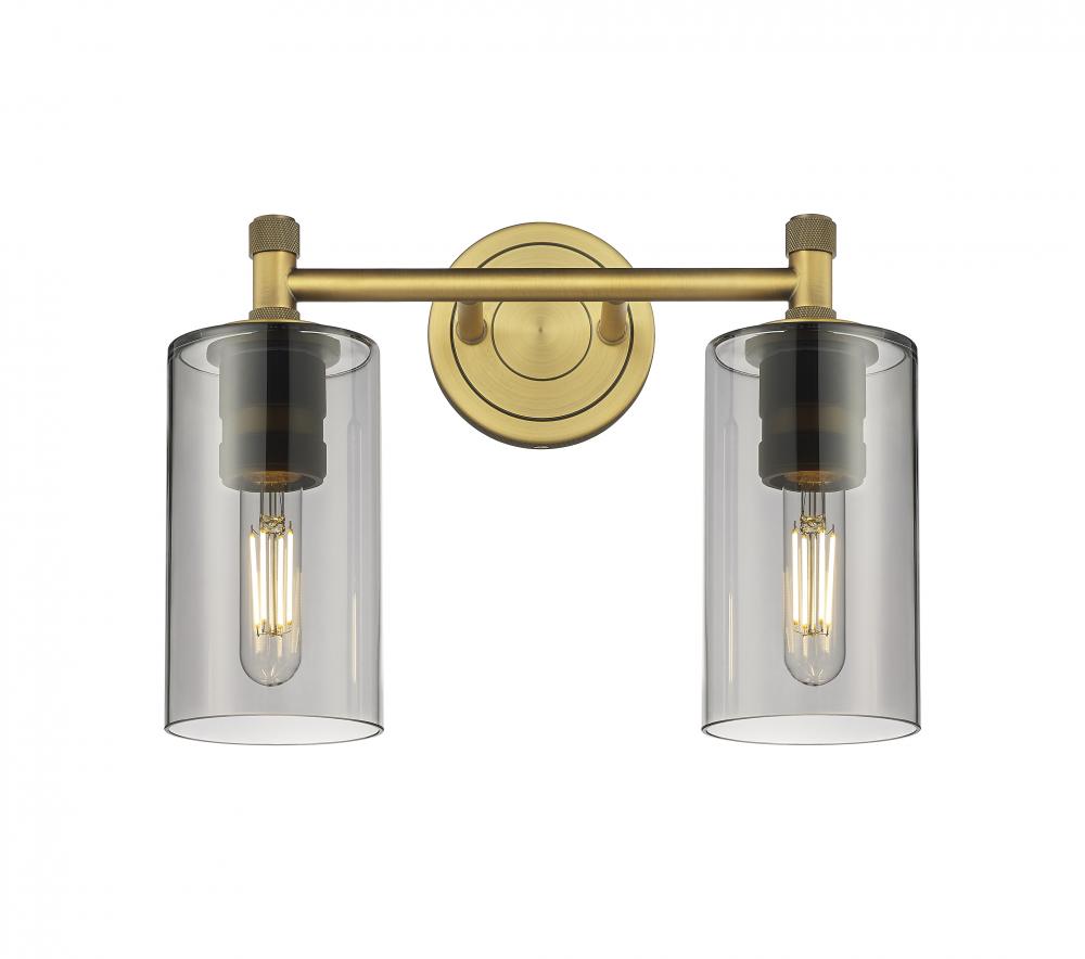 Crown Point - 2 Light - 14 inch - Brushed Brass - Bath Vanity Light