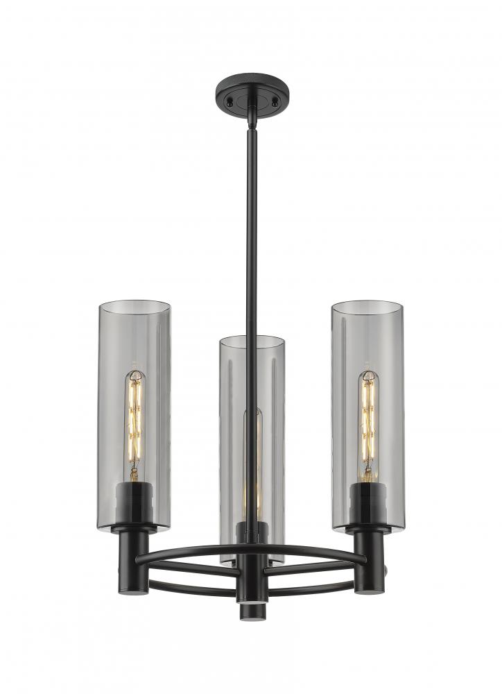 Crown Point - 3 Light - 18 inch - Matte Black - Pendant