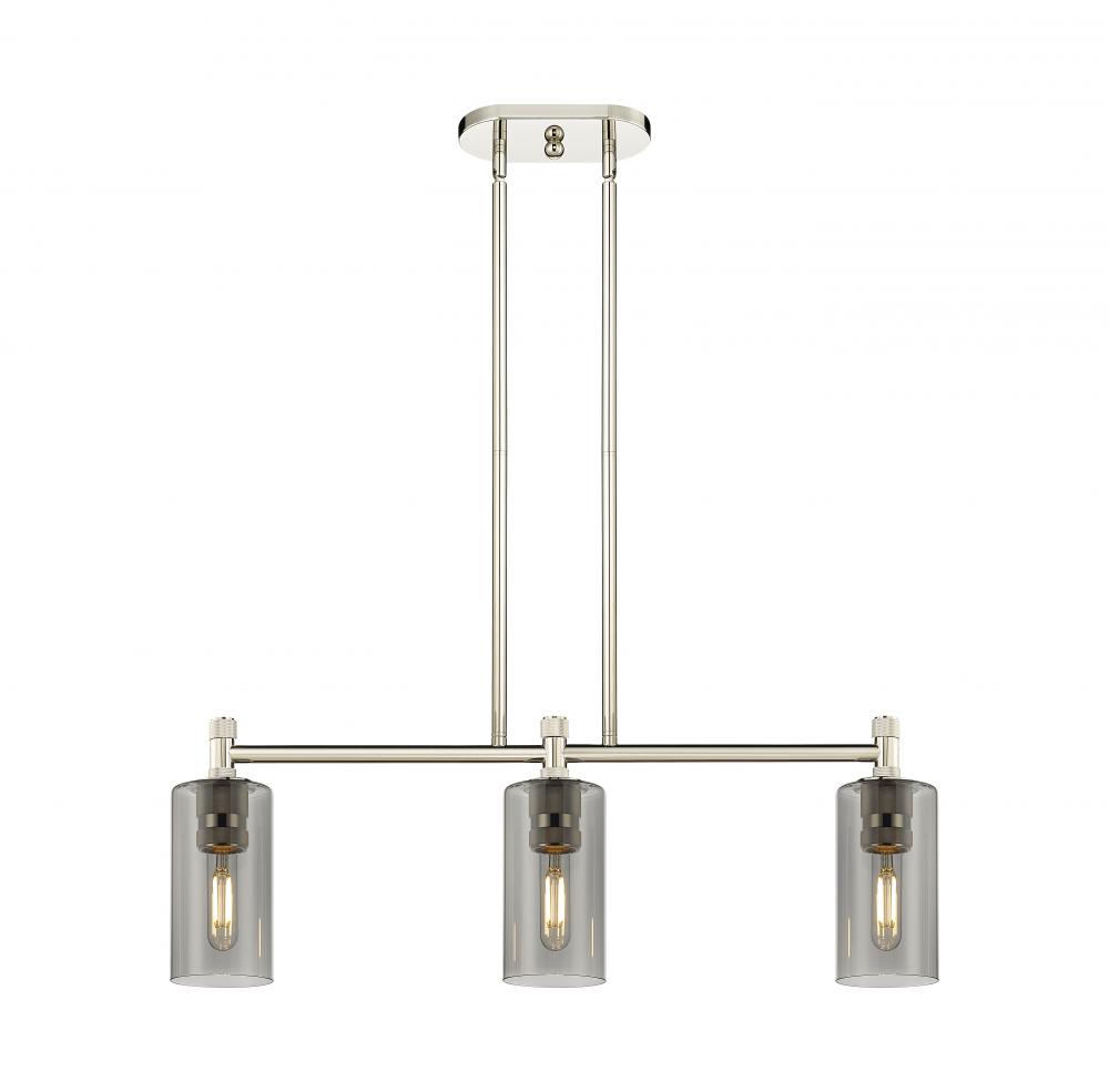 Crown Point - 3 Light - 31 inch - Polished Nickel - Island Light