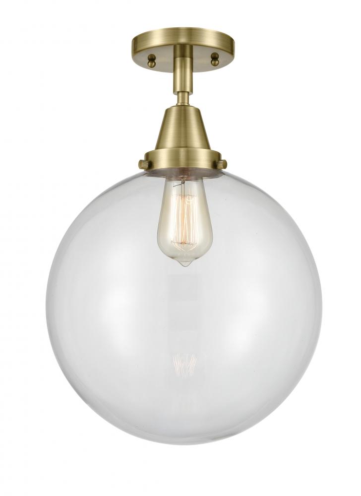 Beacon - 1 Light - 12 inch - Antique Brass - Flush Mount