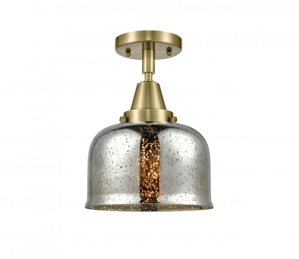 Bell - 1 Light - 8 inch - Antique Brass - Flush Mount