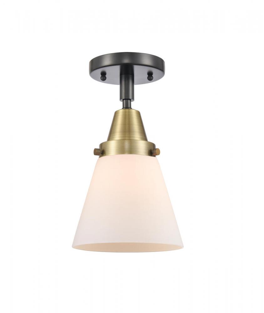 Cone - 1 Light - 6 inch - Black Antique Brass - Flush Mount