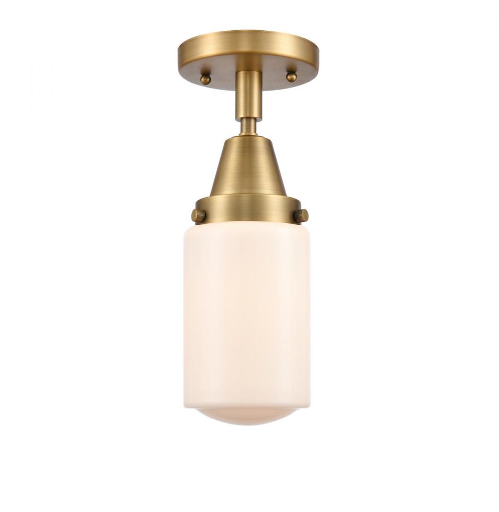 Dover - 1 Light - 5 inch - Brushed Brass - Flush Mount