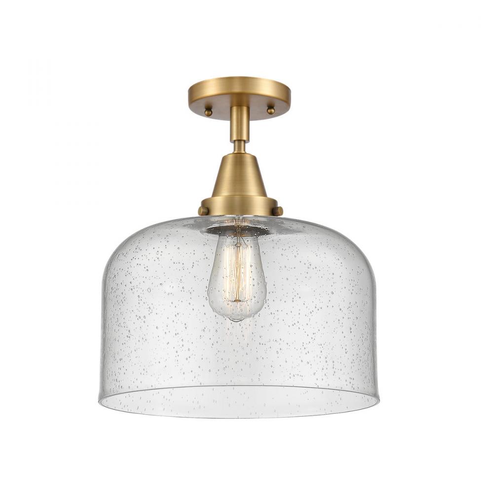 Bell - 1 Light - 12 inch - Brushed Brass - Flush Mount