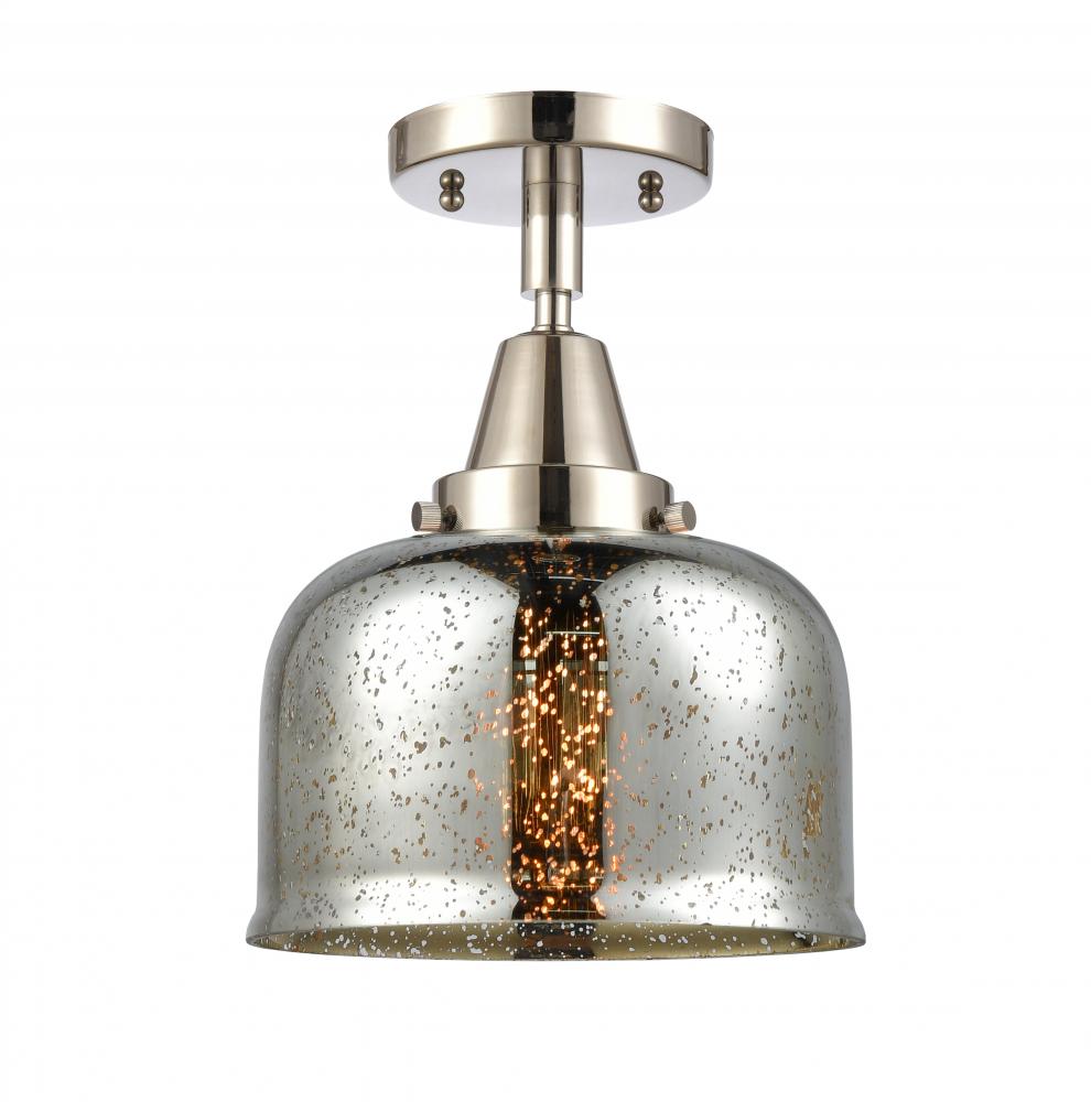 Bell - 1 Light - 8 inch - Polished Nickel - Flush Mount